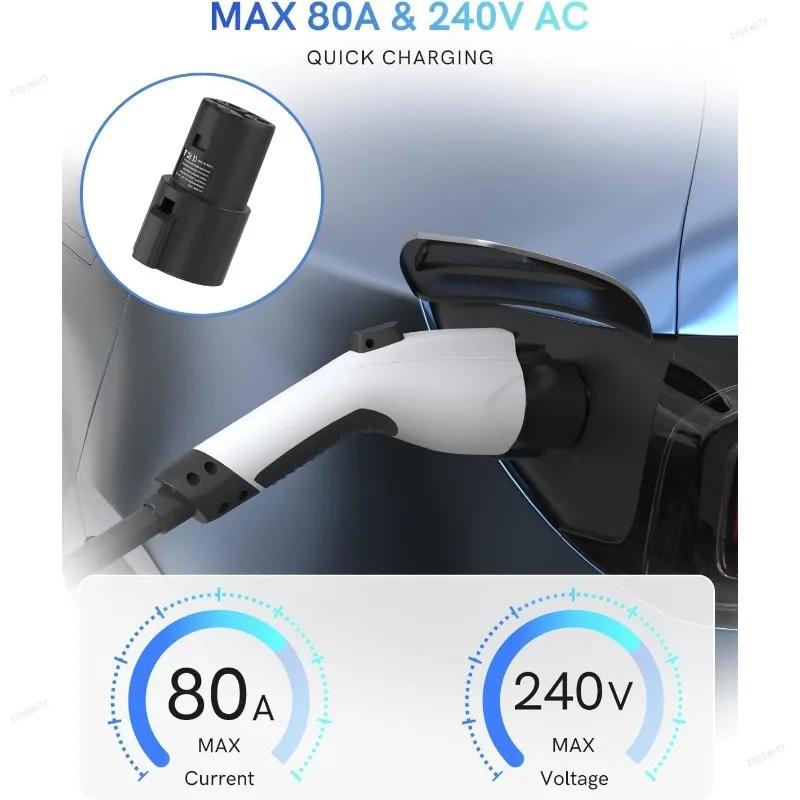 Xiaomi Heavy Duty J1772 Type 1 To Tesla EV Charger Adapter Gun Type Charging Socket for Tesla Model 3 Y X S Electric Car Parts