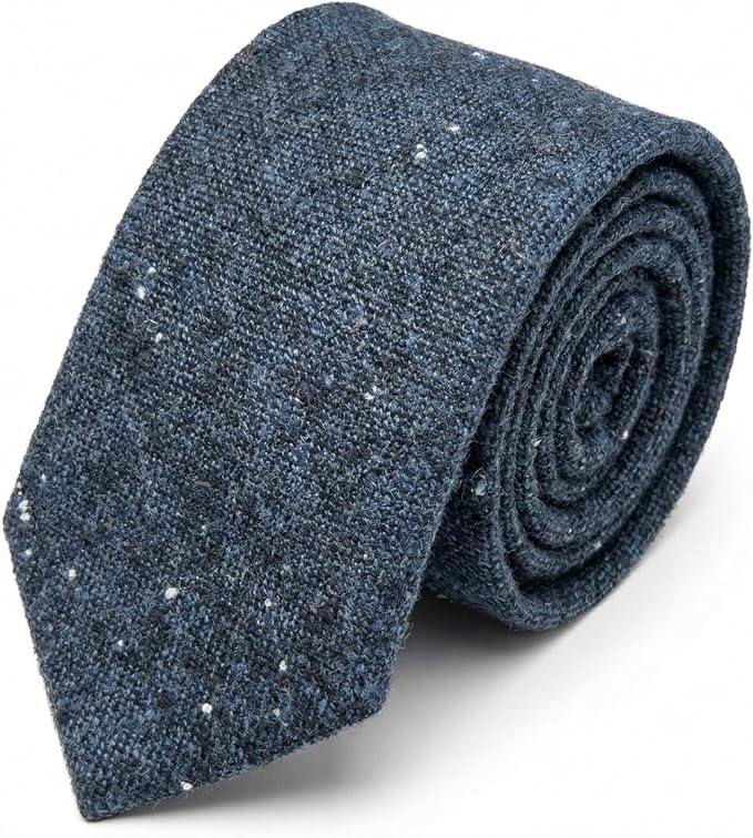 Hamilton Kilts Traditional Wool Tweed Neck Tie Scottish Tartan Plaid Herringbone Pattern 6 cm