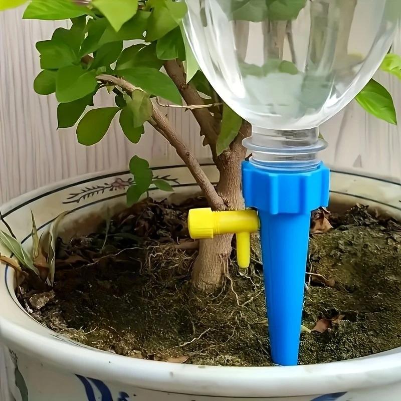 10PCS Self Watering Spikes for Plants, Automatic Drip Irrigation System, Adjustable Slow Release Watering Devices for Vacation & Travel
