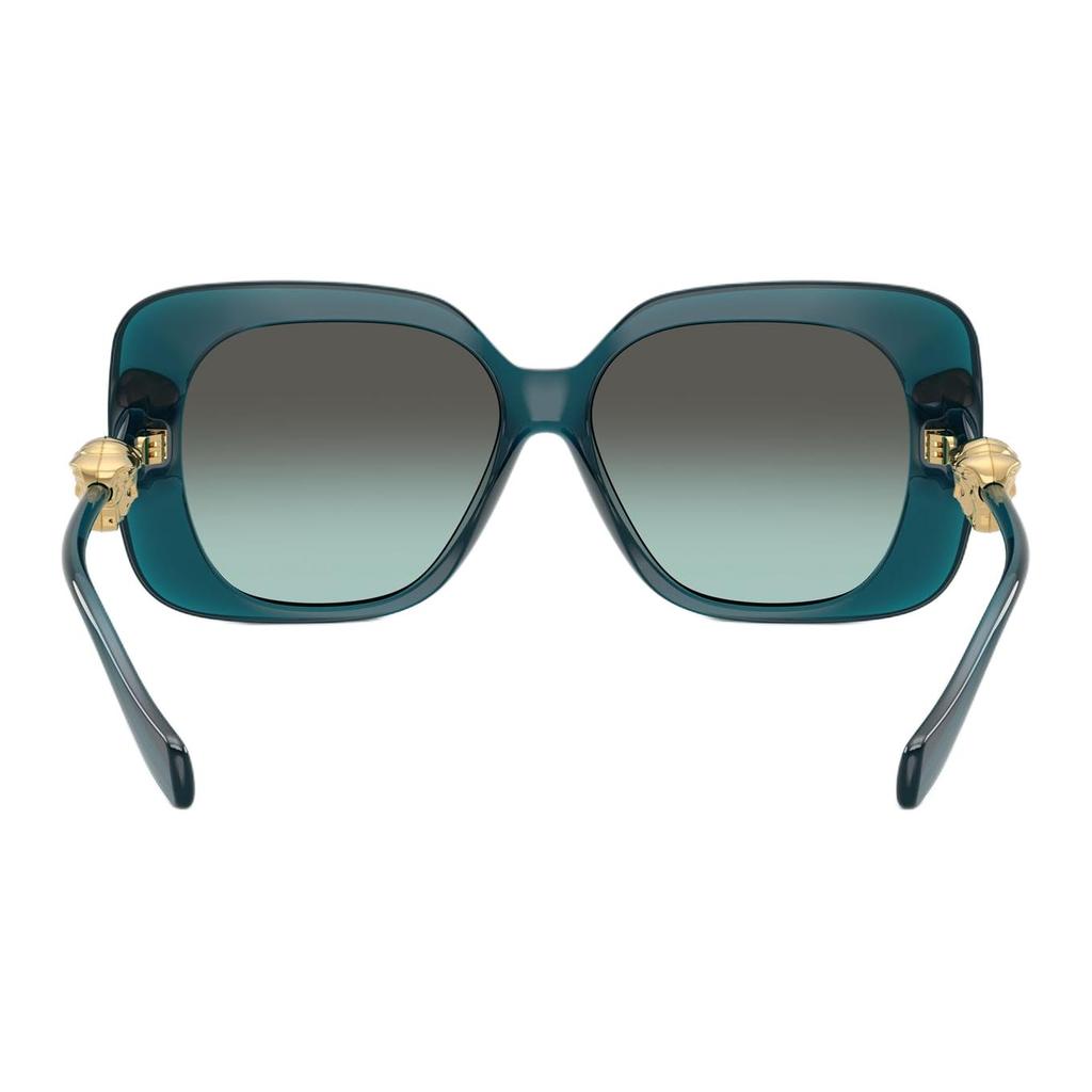 Versace Medusa Shaped Square Sunglasses Women sunglasses Transparent-Blue VE4499U55402A