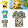 Cute 3d Spongebob Squarepants Cartoon T-shirt For Boys And Girls