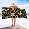 Luxus Schwarz Gold Europäisches Design Mikrofaser Saugfähige Strandtücher für Mann Frau Zuhause Hotel Badetücher Schnell Trocknendes Strandtuch