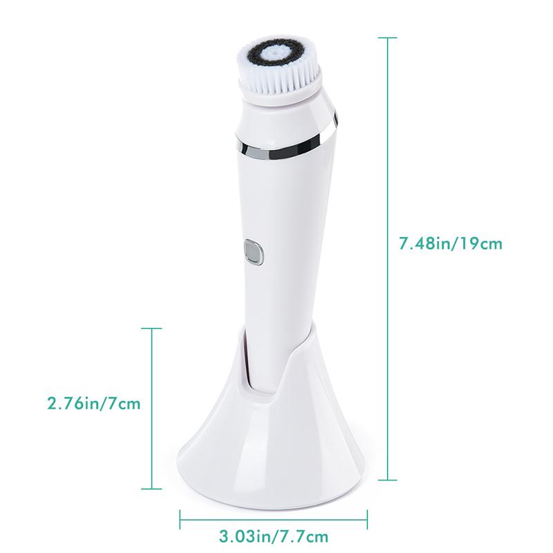 New Arrival Skin Care Device Facial Massager Electric Facial Cleansing Brush Waterproof Soft Silicone Face Washing Brush