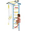 Giochi da Arrampicata 5 in 1 per Bambini Piccoli, Palestrina Indoor per Esercizio, Set Parete Scala in Acciaio con Sbarra per Trazioni, Corda, Anelli da Ginnastica, Regalo per Bambini e Bambine
