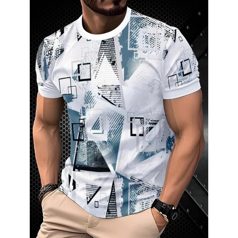 Sommer Herren 3D-Druck Rundhals-T-Shirt