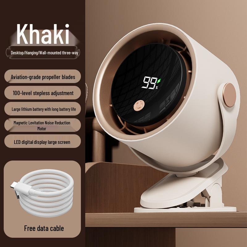 

New Model 100-Speed USB Rechargeable Desktop & Hanging Silent Fan for Office and Home Circulation Fan