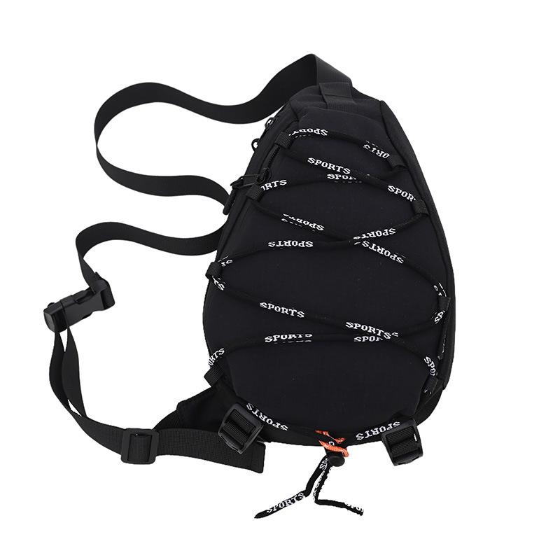 New niche design crossbody spring outdoor sports contrasting colors 2025 fanny pack cycling shoulder bag men's and women's breast bags
