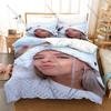 Young Miko BabyMiko 3PCS Bedding Set, Duvet Cover + 2 Pillowcases, Latin Trap Star Print Soft Microfiber for Fans Bedroom Decor