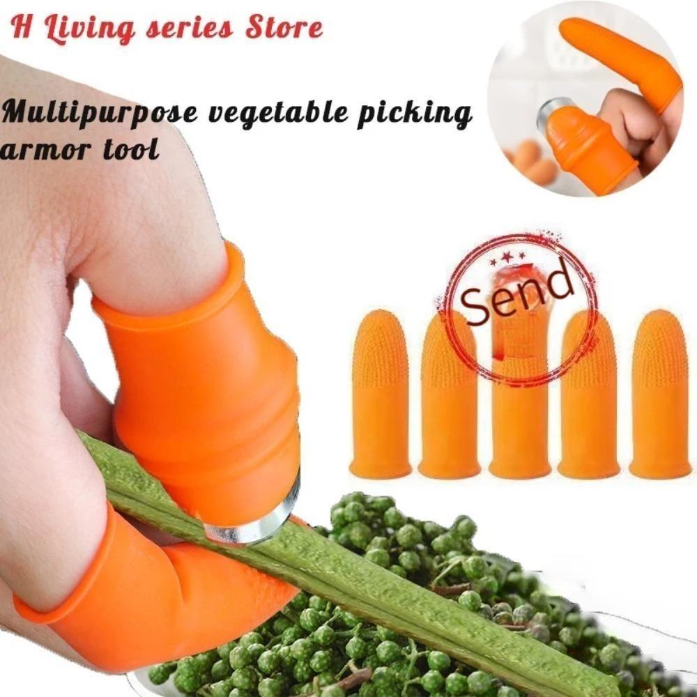 Vegetable Fruit Picker Silicone Finger Protector Chili Picker Grape Cutting Picker Thumb Knife Kitchen Tool Kitchen Accessories