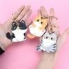 Handmade Pu Leather Cat Pendant Hanger Key Protective Case Trendy Bag Charm  Car Accessory