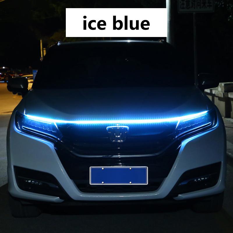 1 sztuka Samochodowe Światła Do Jazdy Dziennej Pasek Świetlny na Maskę Typu Przelotowy Auto Modyfikowany Przedni Reflektor Ulepszenie Cięty Dekoracyjny Light