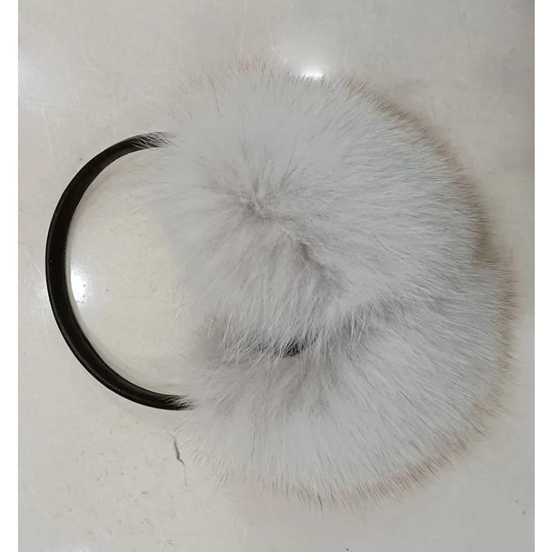 Natural Raccoon Fur Winter Big Earmuffs Women Oversize Korea Fashion Warm Real Fur Earcaps Thick Big Size Ear Cover