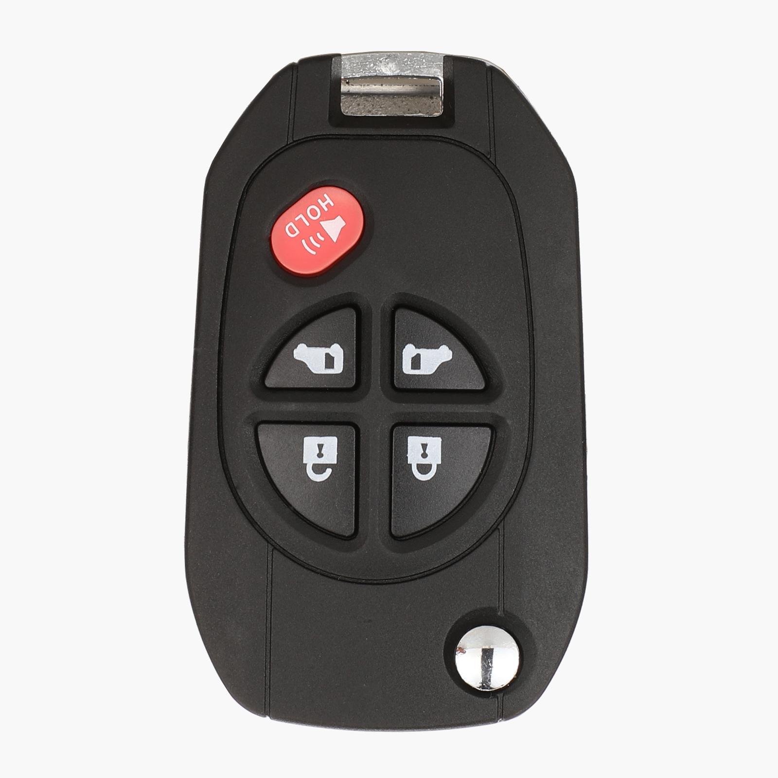 

jingyuqin Remote Car Key Shell Modified Flip 3 Buttons Fob TOY43 Case For Toyota Tacoma HIGHLANDER SEQUOIA Sienna Tundra сожжены оранжевый