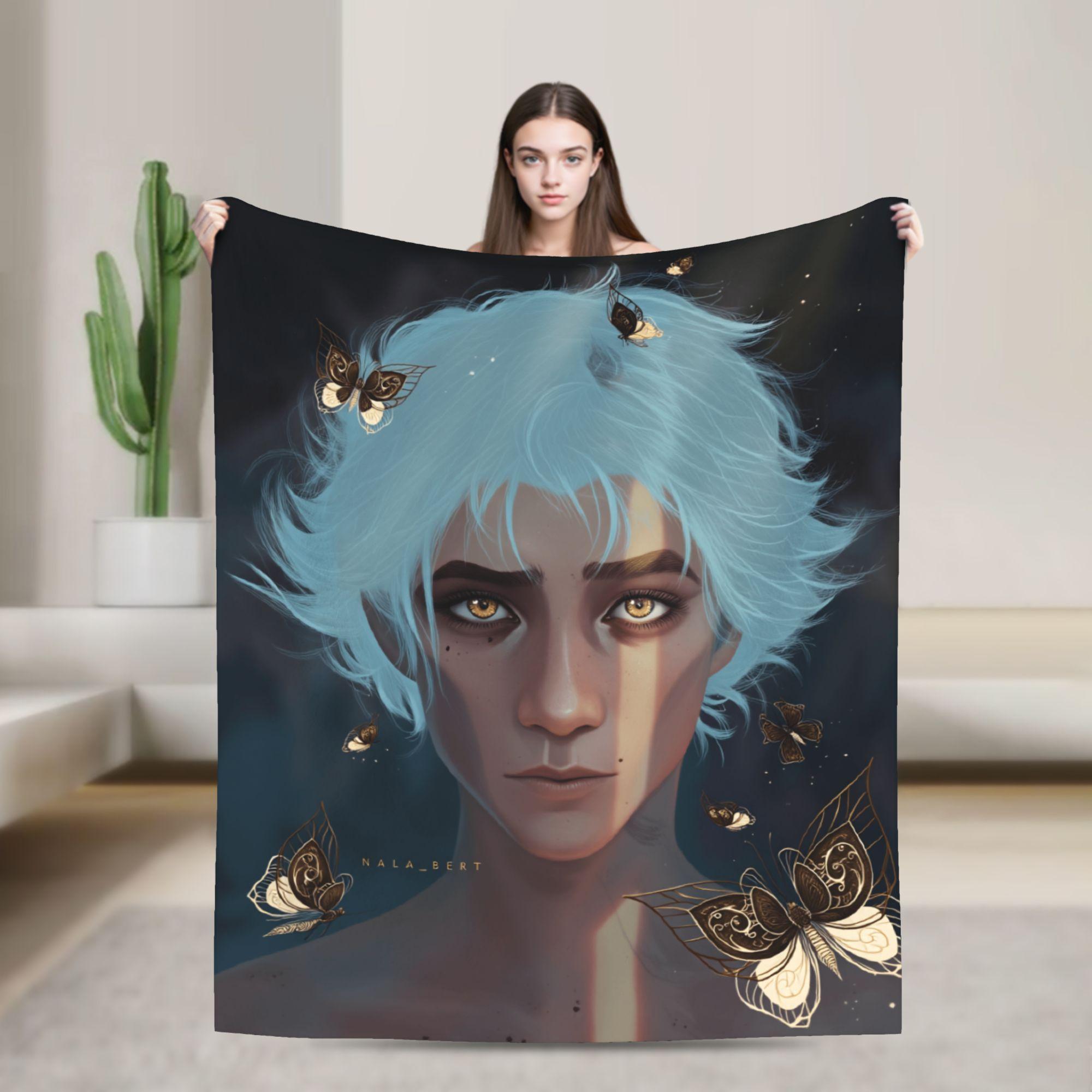 Arcane Super Soft Blanket Viktor Game Jinx Jayce Caitlyn Jesus Sevika Picnic Plush Throw Blanket Bedspread Sofa Bed Cover 75x90cm