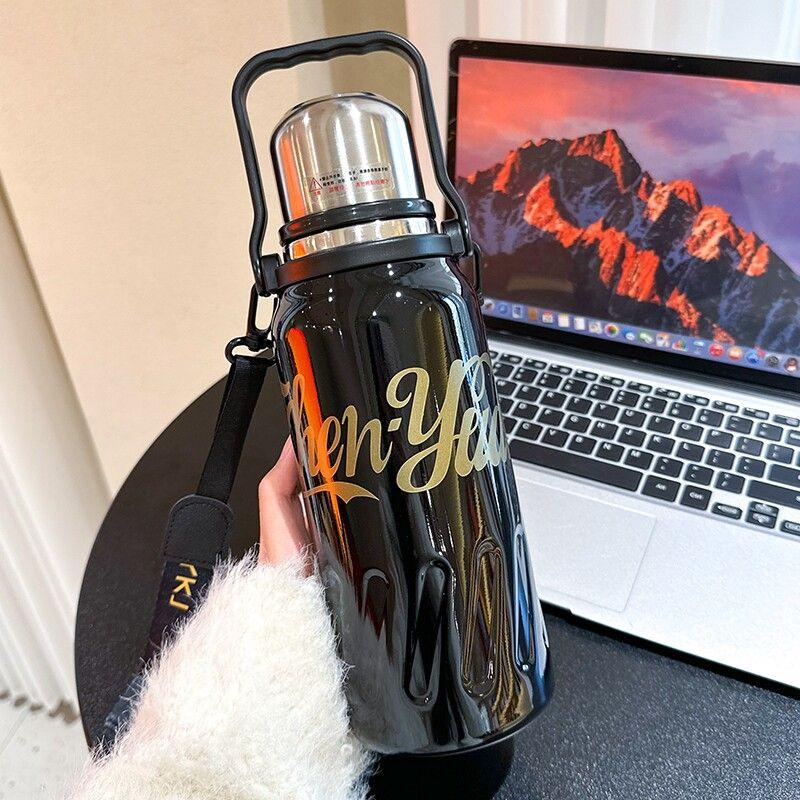 Japan Large Capacity Thermos Cup Coca-Cola Internet Celebrity New 316 Stainless Steel Thermos Pot Male and Female Students Sports