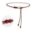 Fashion Round Leather Rope Thin Belt Waist Chain Women Decorative Knotted Waist Rope Decorative Skirt Coat Sweater Strap