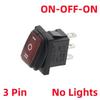 1PCS KCD1 waterproof mini toggle switchs no light latching 3gear 3pin ON-OFF-ON button rocker switch AC 250V/6A 125V/10A