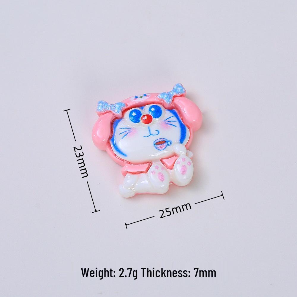 Cartoon Cat Resin Hair Clip DIY Ornament Kit