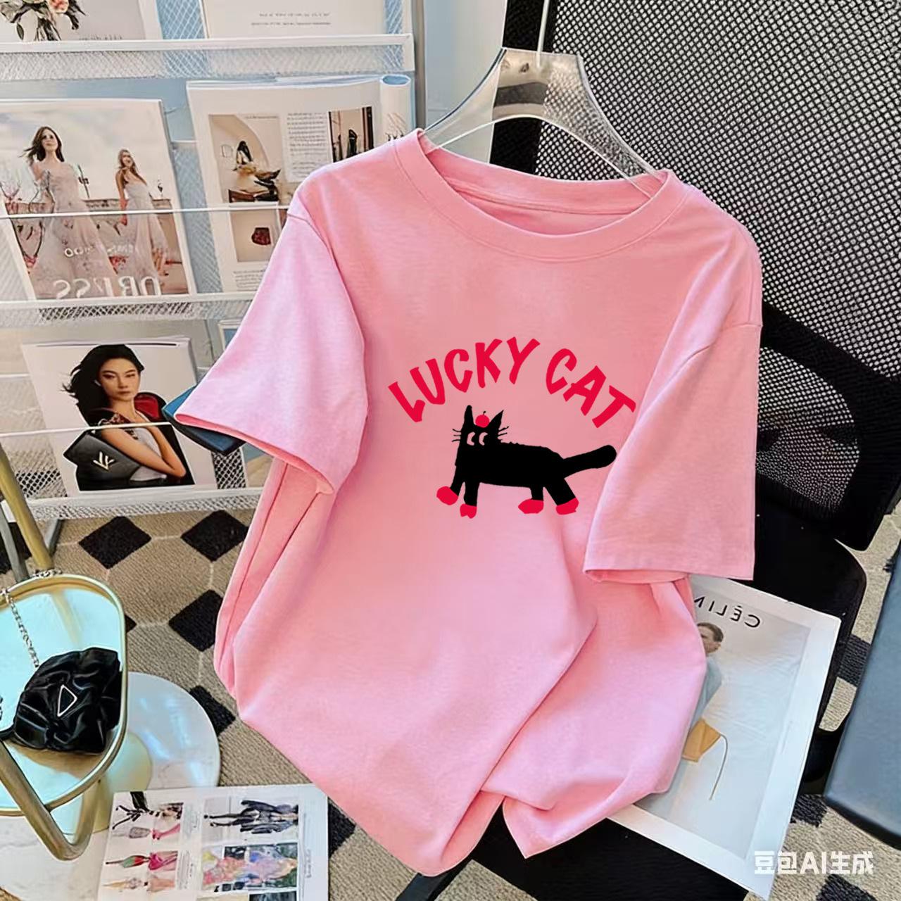 Girls Cotton Raglan Sleeve T Shirt Summer Pink Round Neck Short Sleeve Top For Big Kids 110