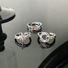 Color Zircon Irregular Pleated Open Ring Cold Wind Personality Light Luxury High Sense Index Finger Ring Woman