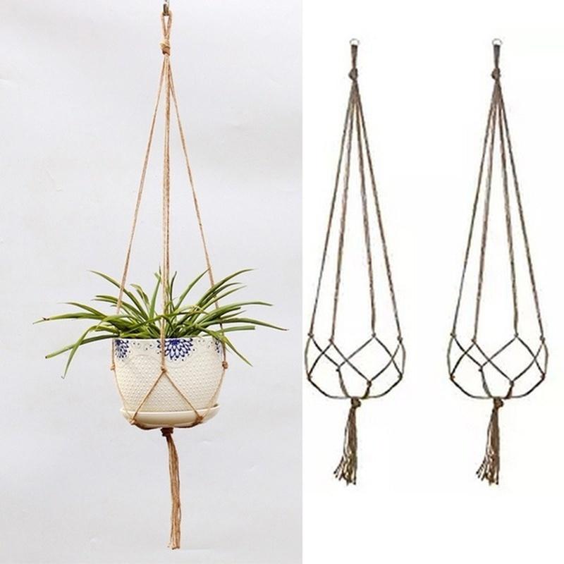 1PCS Hemp Rope New Braided Hanger Pot Green Plant Flower Pot Hanging Rope Basket Rope
