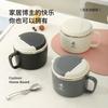 Stainless Steel Soup Bowl With Lid Students Large Capacity 304 Food-Grade Round Dinner Modern Minimalist Design