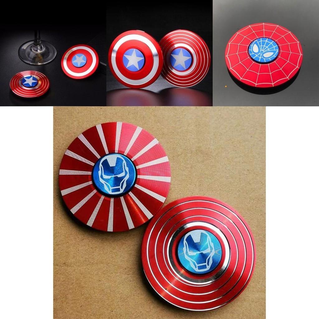 Fidget spinner Captain America aux couleurs vives avec rotation à grande vitesse pour soulager le stress