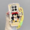 KEYSION Cartoon Cute Plush Embroidery Case for Redmi Note 15 Pro 5G 15 4G with Lanyard Silicone Shockproof Phone Cover for Xiaomi POCO M8 5G