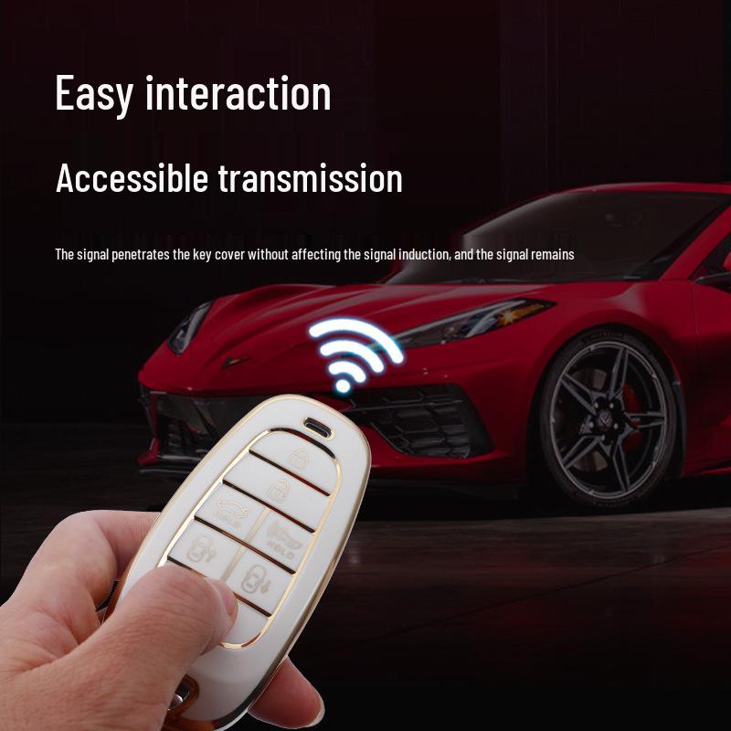 Hyundai New Tucson L Korean Car Key Case: Protective Shell for 5, 7, 8-Key Sonata