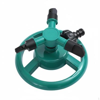 3Arm Rotating Plastic Lawn Sprinkler, 360° Adjustable Spray for Garden Irrigation