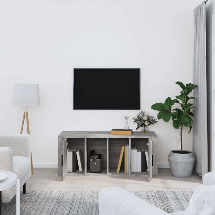 816806 vidaXL Meuble TV Sonoma gris 100x35x40 cm Bois d'ingénierie