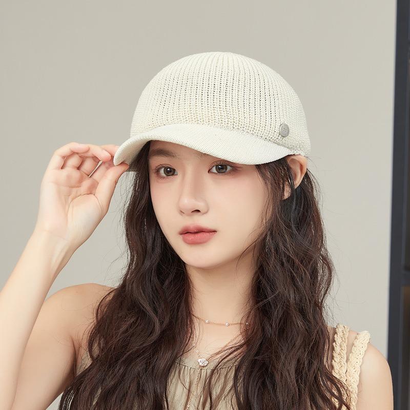 Baseball Cap Summer Thin Knitted Cap Vacation Sun Hat Women's Outdoor Sun Protection Visor Equestrian Hat Fashion