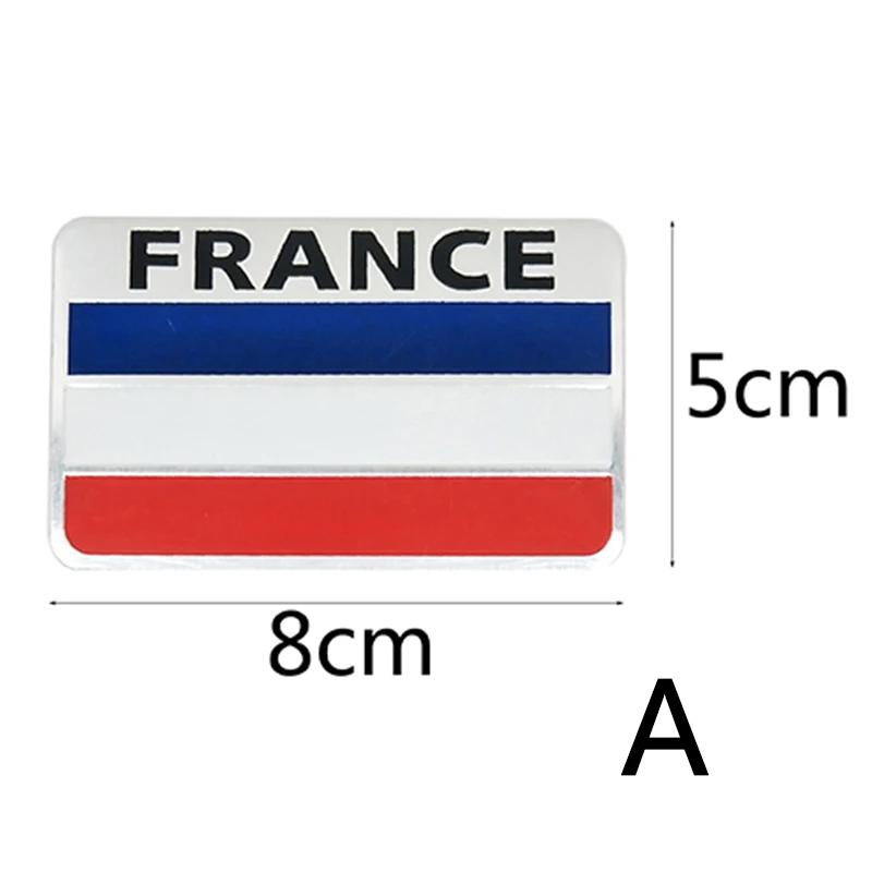 3D Aluminum France Flag Car Sticker Accessories Stickers for Citroen Cruze  Focus VW Golf