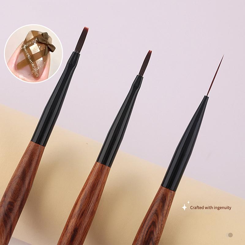 Nail Art Liner Brush French Plaid Nail Art Brushes Set Line Grid Pattern Drawing Pen For Diy Uv Gel Extension Painting Supplies