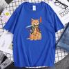 Summer Unisex 100 Cotton Shortsleeved Breathable Samurai Cat Personalized Print Tshirt For Casual And Loose Fit Hiphop Style