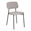 Esther Upholstered Chair, Light Gray, Metal Base