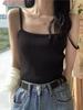 Hong Kong Style Women's Chic Sleeveless French Knit Camisole Top, Summer White Innerwear.