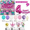 New Unicorn Themed Balloon Party Set Birthday Party Baby Shower Arrangement Aluminum Film Column Digital Latex Balloon Arrangeme