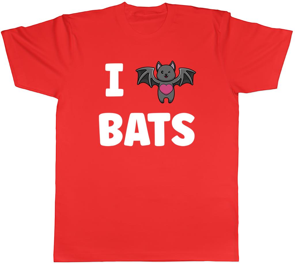 I Love Bats Unisexs TShirt Flying Nocturnal Winged Funny Vampire Tee Gift
