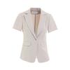 Skilled and Spontaneous OL Style Flat Collar Suit Jacket for Women In Summer 2025, Versatile and Simple with One Button
