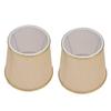 2PCS Small Lamp Shade Fabric Beige Golden Edge Lampshade for E14 Table Chandelier Wall Lamp