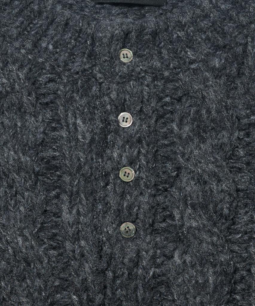 OTHERFITS Alpaca Henley Neck Knit (Charcoal)