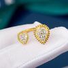 New Hot Top Quality Hot Sale Famous Brand Anniversary Gift Party Jewelry for Women Europe Luxury Zircon Opening Adjustable Rings