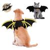 Comfortable Pet Party Gear Halloween Bat Wings, Cute Cat Costume, Skeleton Wings Costume with Bells, Festive Apparel for Cats Dogs Cosplay Accessories