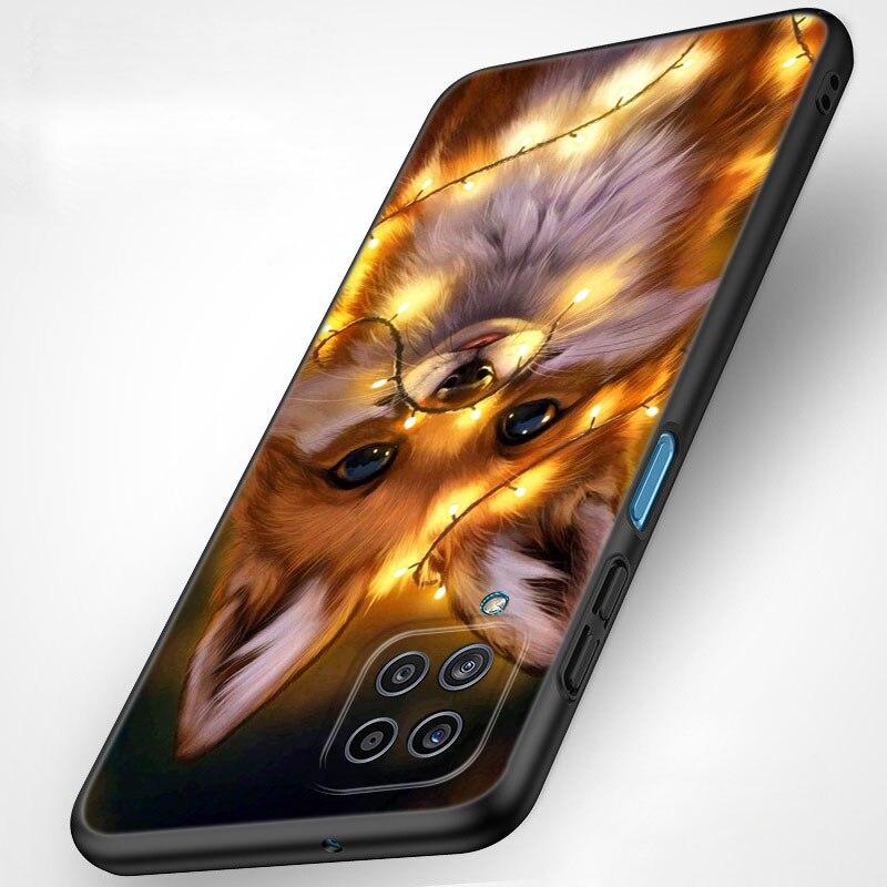 Roztomilé kreslené pouzdro na telefon Animal Fox pro Samsung Galaxy A21 A30 A50 A52 S A13 A22 A32 A33 A53 A73 5G A11 A12 A31 A51 A70 A71 A72