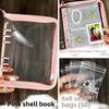 1 Set Candy Colors Convenient Large Capacity Photo Album Includes Sealed Bag Portable Multiple Sizes Multi-Function 25.3x18.5cm