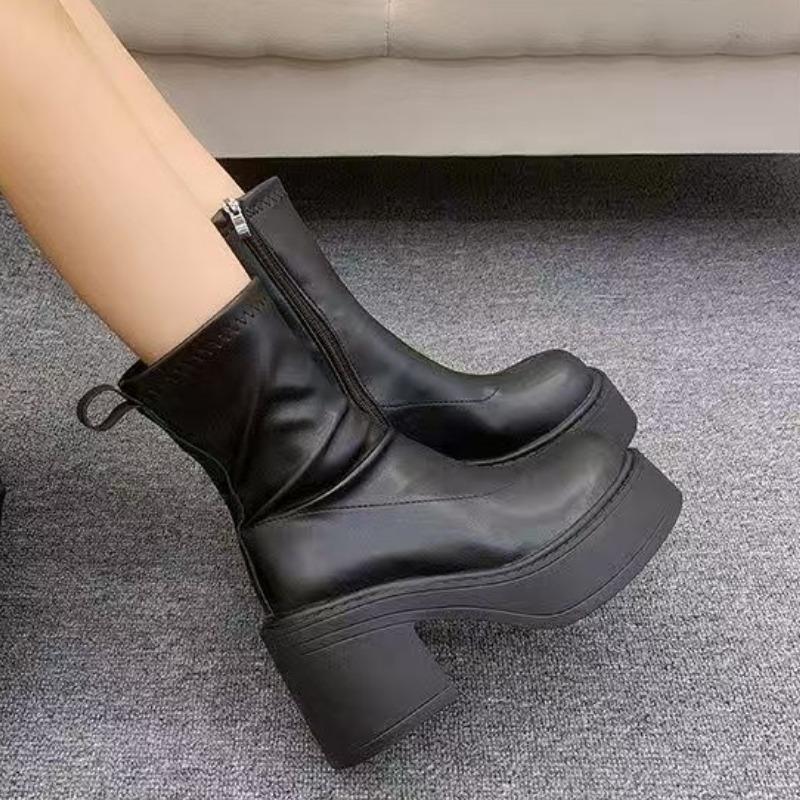 Women Ankle Boots Sexy High Heels Shoes Platform Chunky Boots Elegant 2025 Winter Shoes Party Brand Woman Pumps Zapatos
