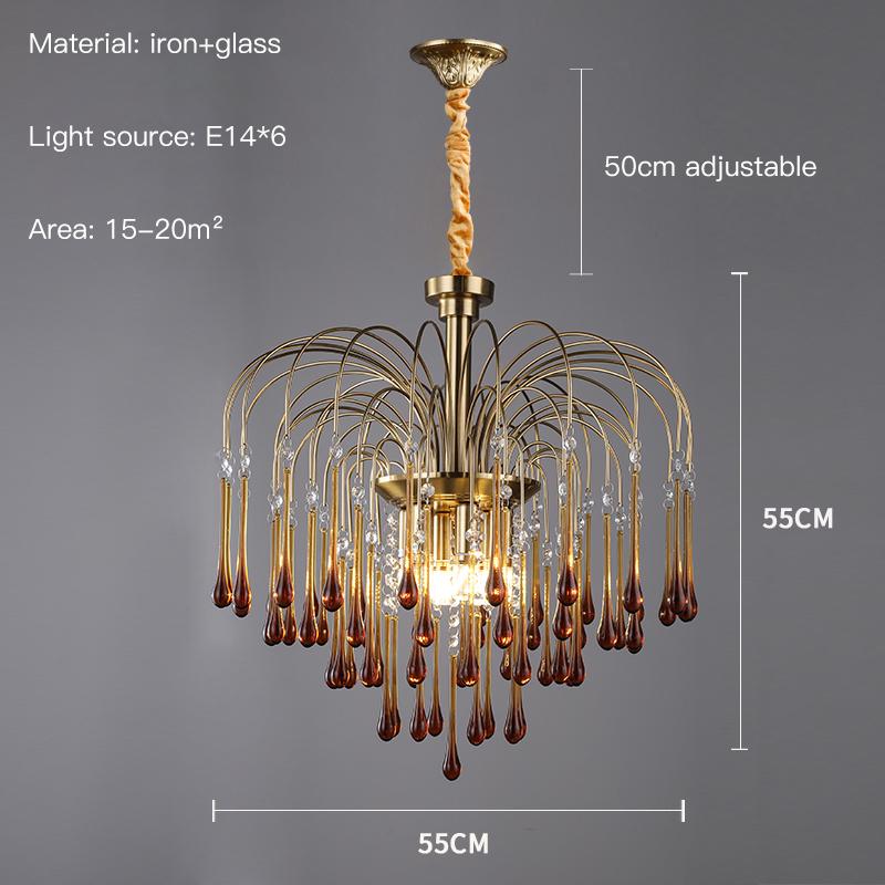 Glass Ceiling Chandeliers Living Room Decor Lights Ceiling Hanging Lamp Dining Bedroom Lighting E14 Pendant Lamps