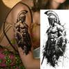 1 Vel Cool Krijger Gladiator Tijdelijke Tatoeages Voor Mannen Vrouwen Realistisch Wolf Leeuw Waterdicht Nep Tatoeage Lichaam Arm Kunst Sticker
