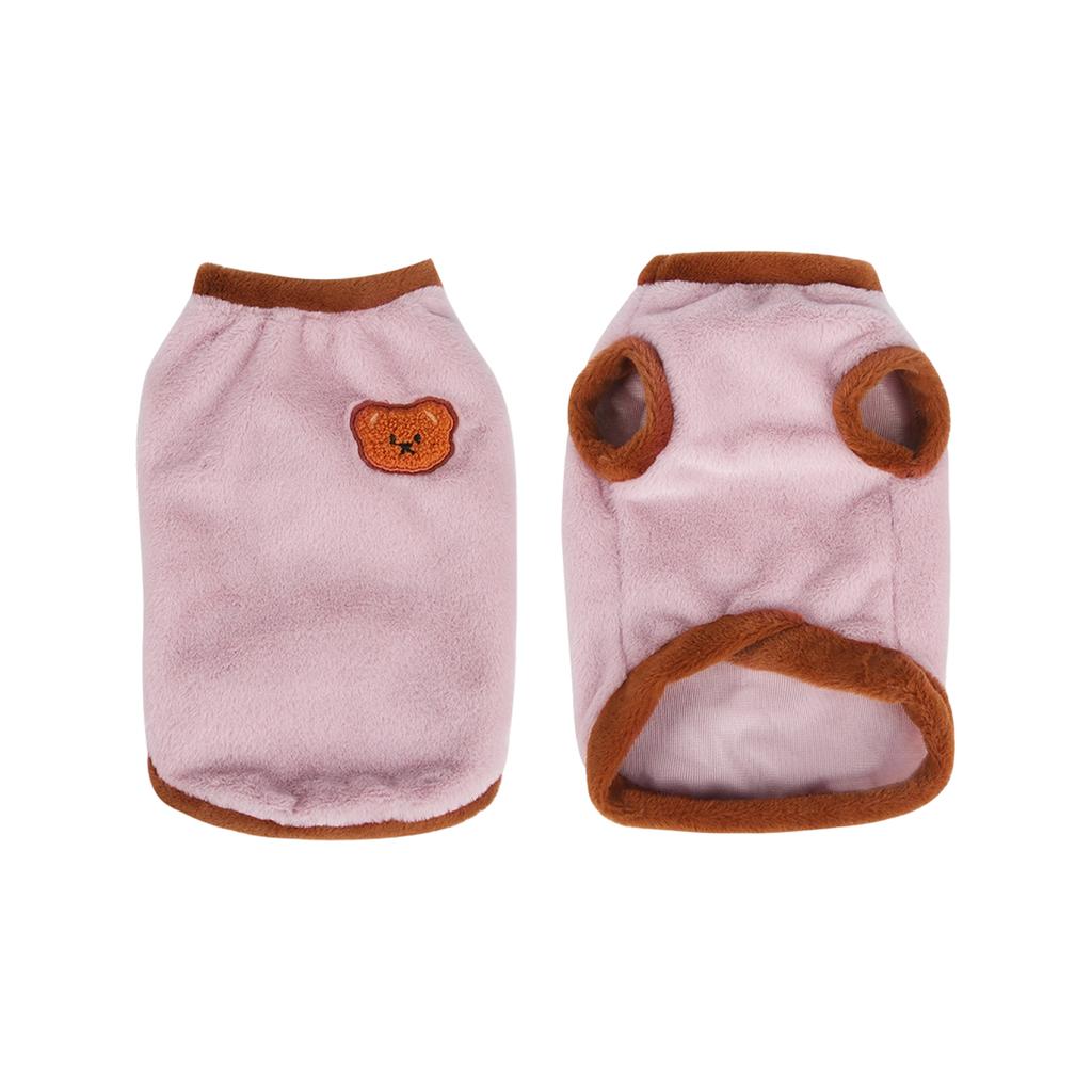 Warm Plush Cats & Dog Clothes For Winter, Cute Embroidered Pet Sweater With Soft Fleece, Comfortable Cold Weather Outfit For Small Pet